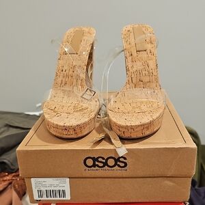 ASOS Cork Platform Sandals - Tan